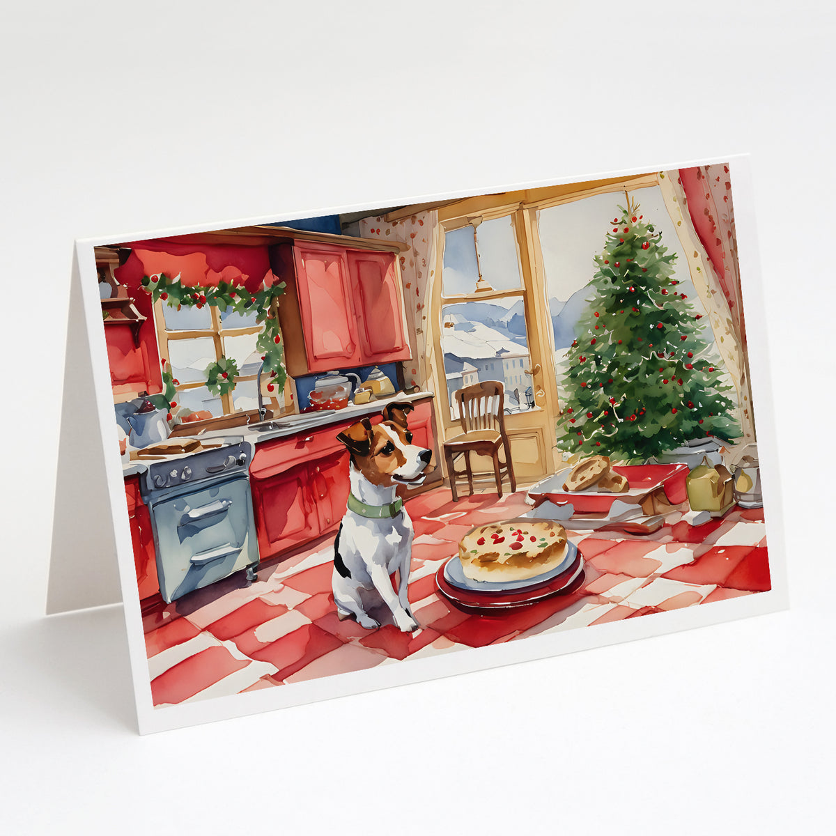 Buy this Jack Russell Terrier Christmas Cookies Greeting Cards Pack of 8