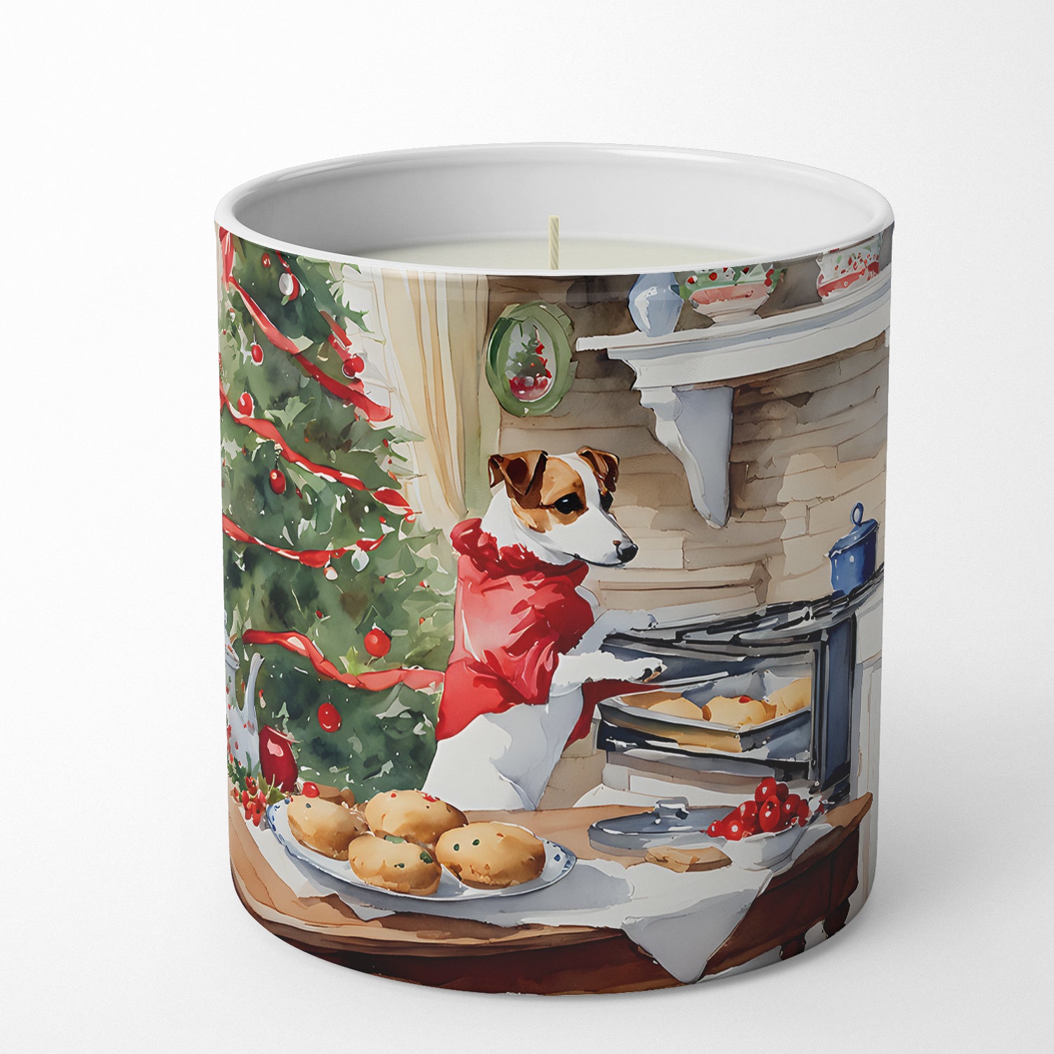 Jack Russell Terrier Christmas Cookies Decorative Soy Candle