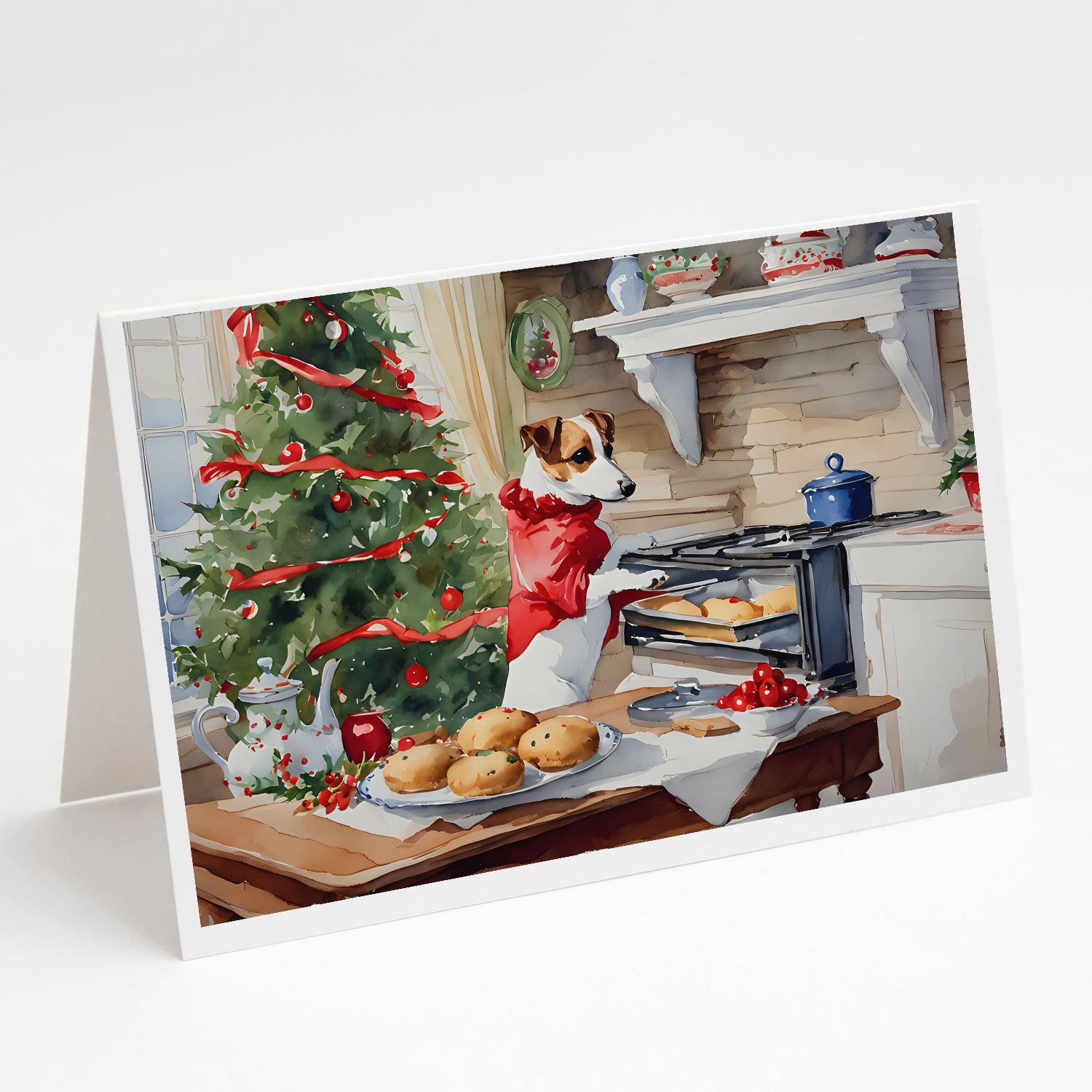 Buy this Jack Russell Terrier Christmas Cookies Greeting Cards Pack of 8