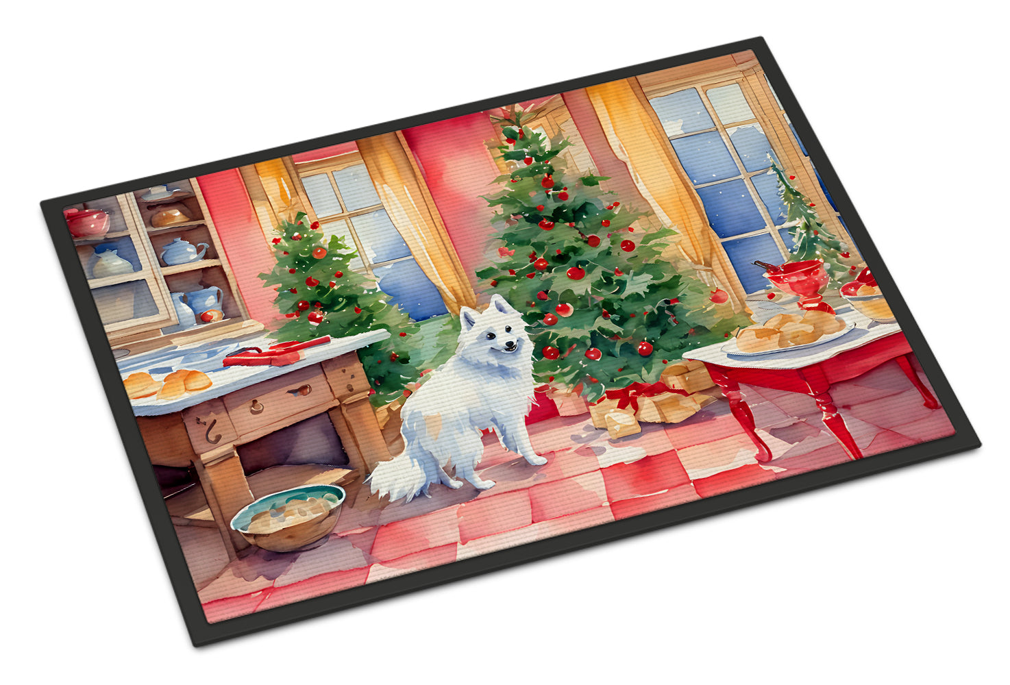 Buy this Japanese Spitz Christmas Cookies Doormat