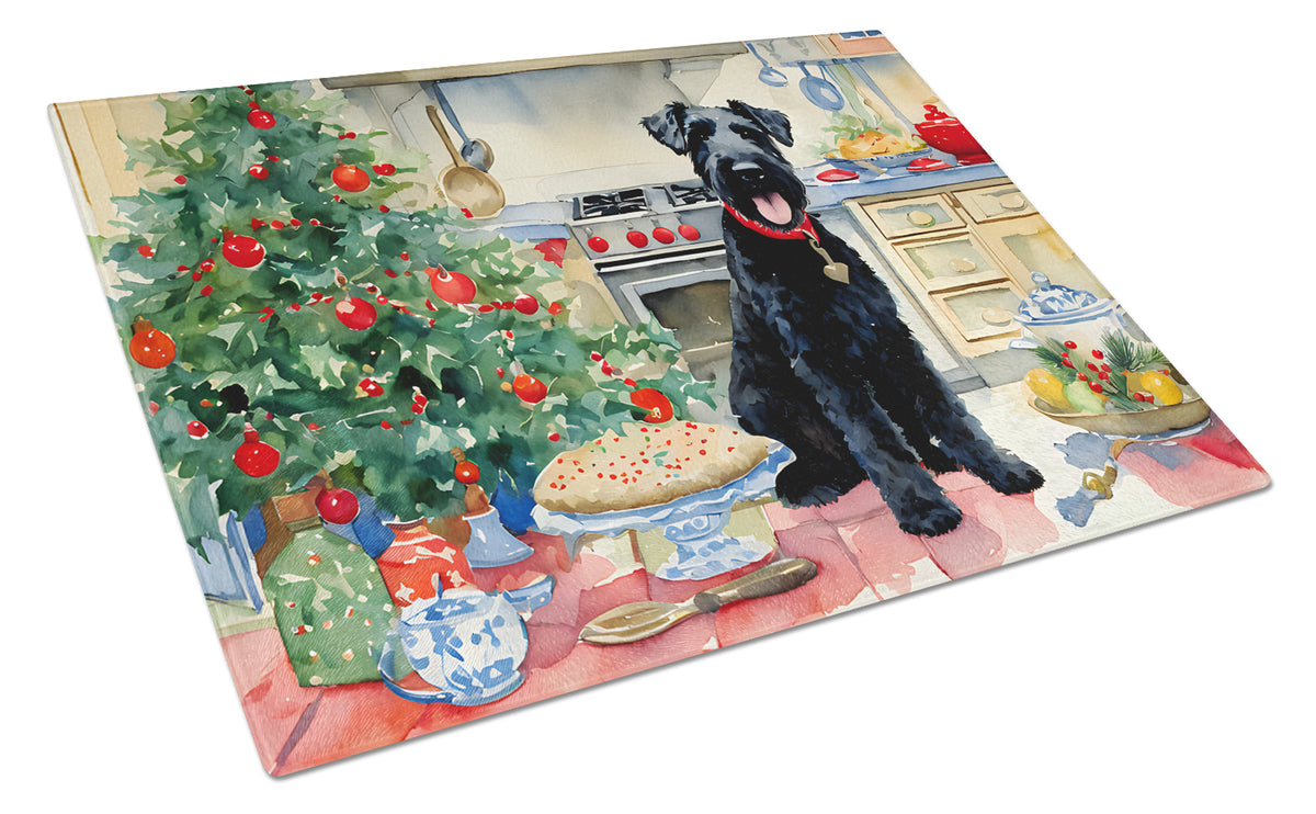 Buy this Kerry Blue Terrier Christmas Cookies Glass Cutting Board