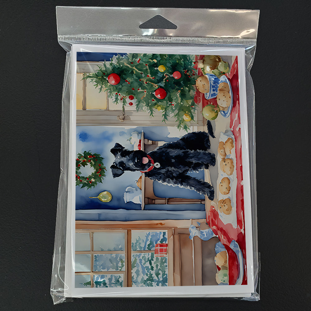 Kerry Blue Terrier Christmas Cookies Greeting Cards Pack of 8