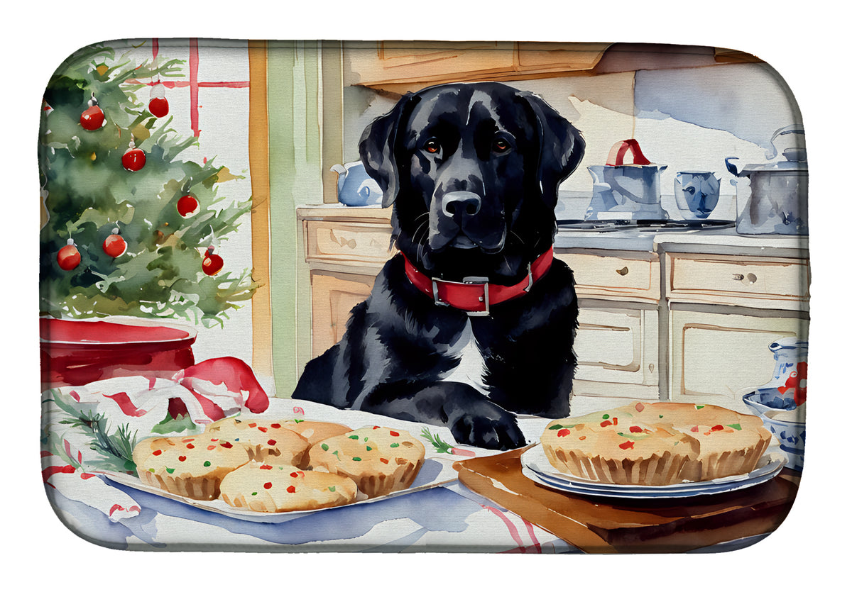 Buy this Labrador Retriever Christmas Cookies Dish Drying Mat