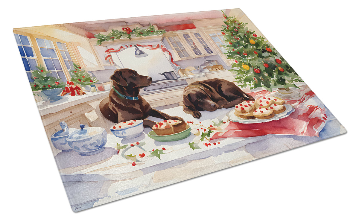 Buy this Labrador Retriever Christmas Cookies Glass Cutting Board