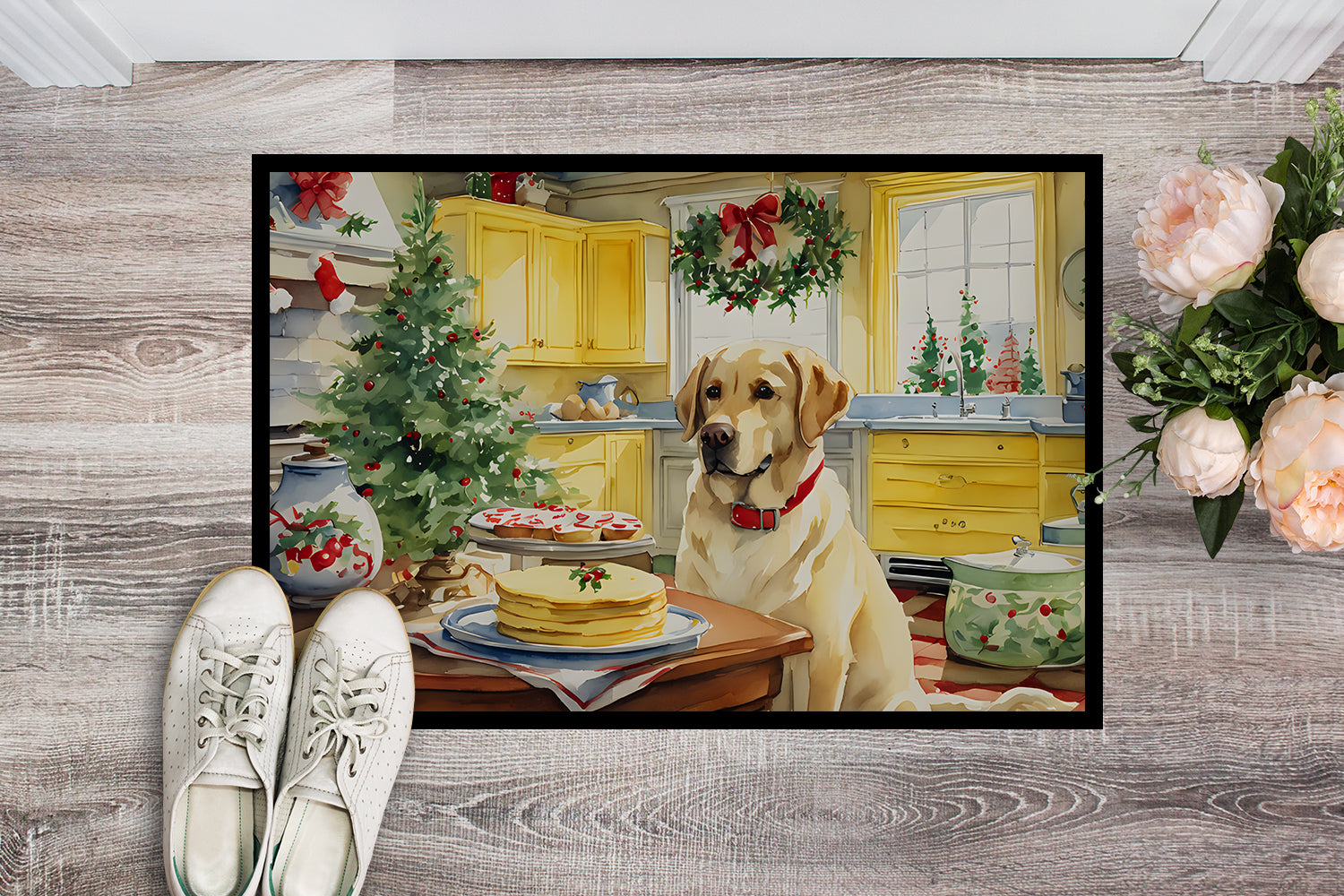 Labrador Retriever Christmas Cookies Doormat