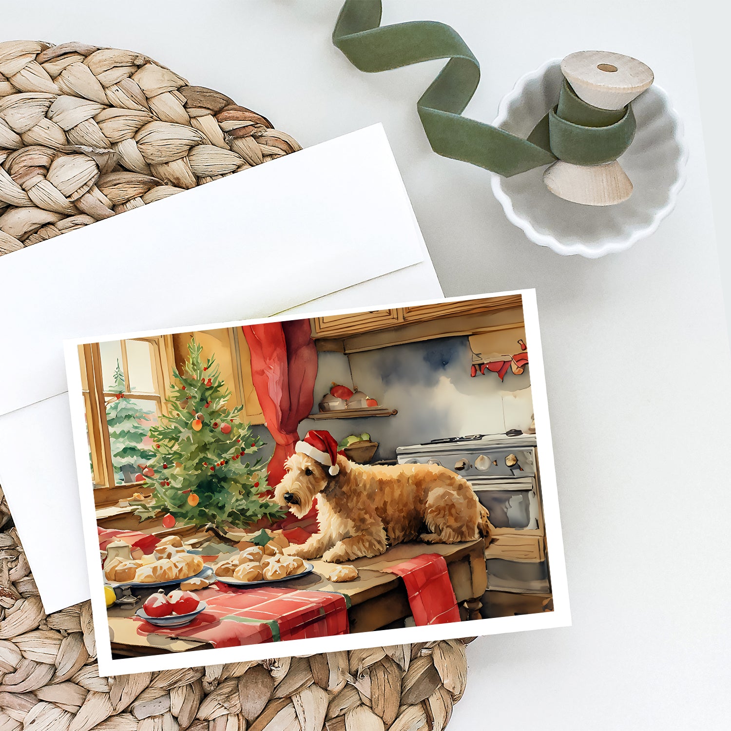 Lakeland Terrier Christmas Cookies Greeting Cards Pack of 8