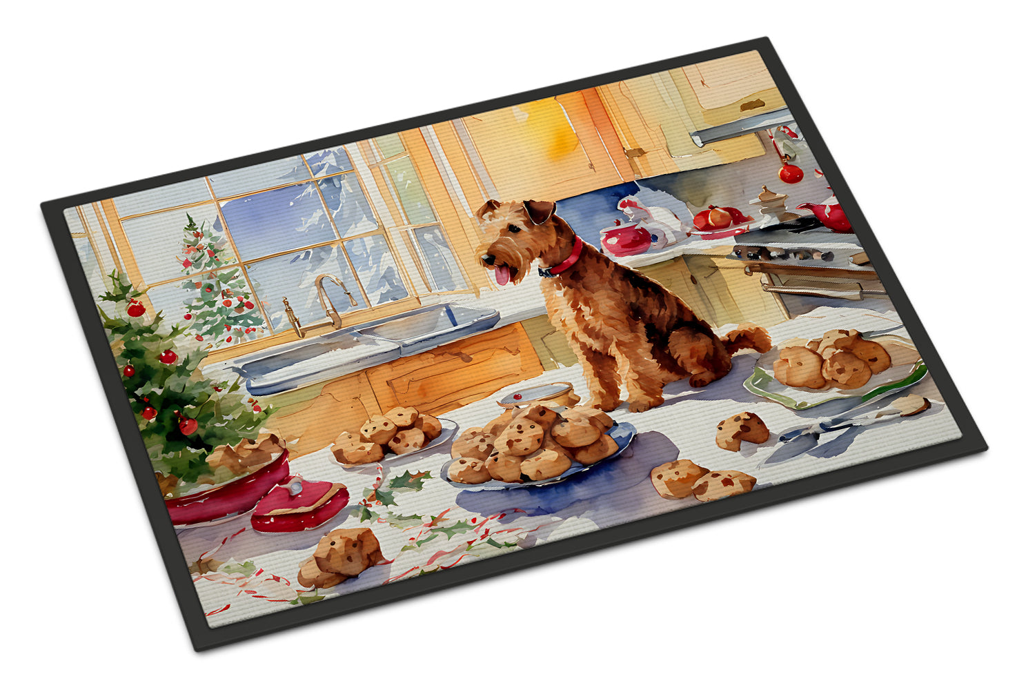 Buy this Lakeland Terrier Christmas Cookies Doormat