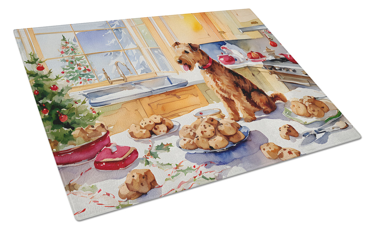 Buy this Lakeland Terrier Christmas Cookies Glass Cutting Board