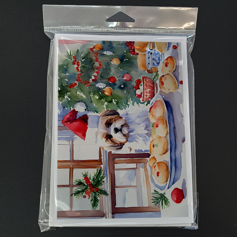 Lhasa Apso Christmas Cookies Greeting Cards Pack of 8