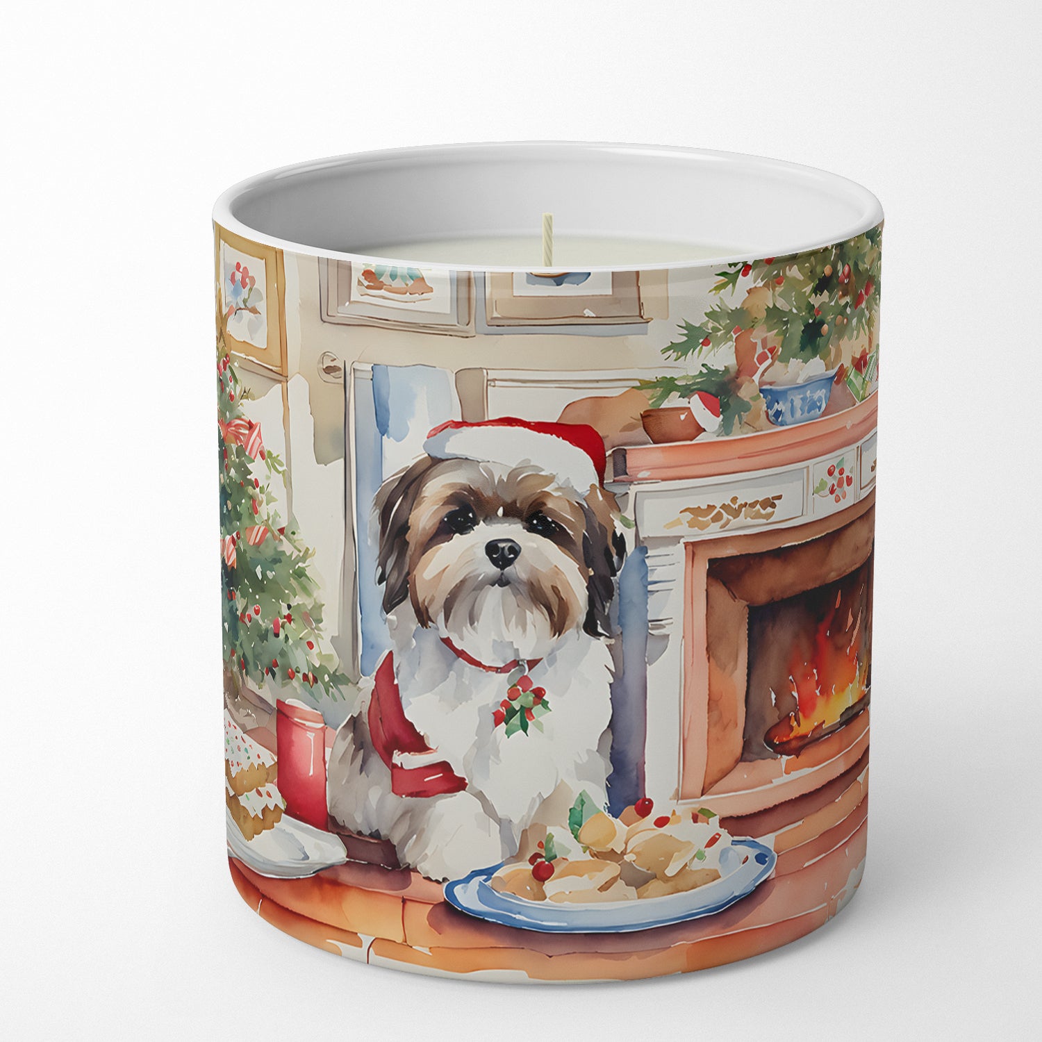 Buy this Lhasa Apso Christmas Cookies Decorative Soy Candle