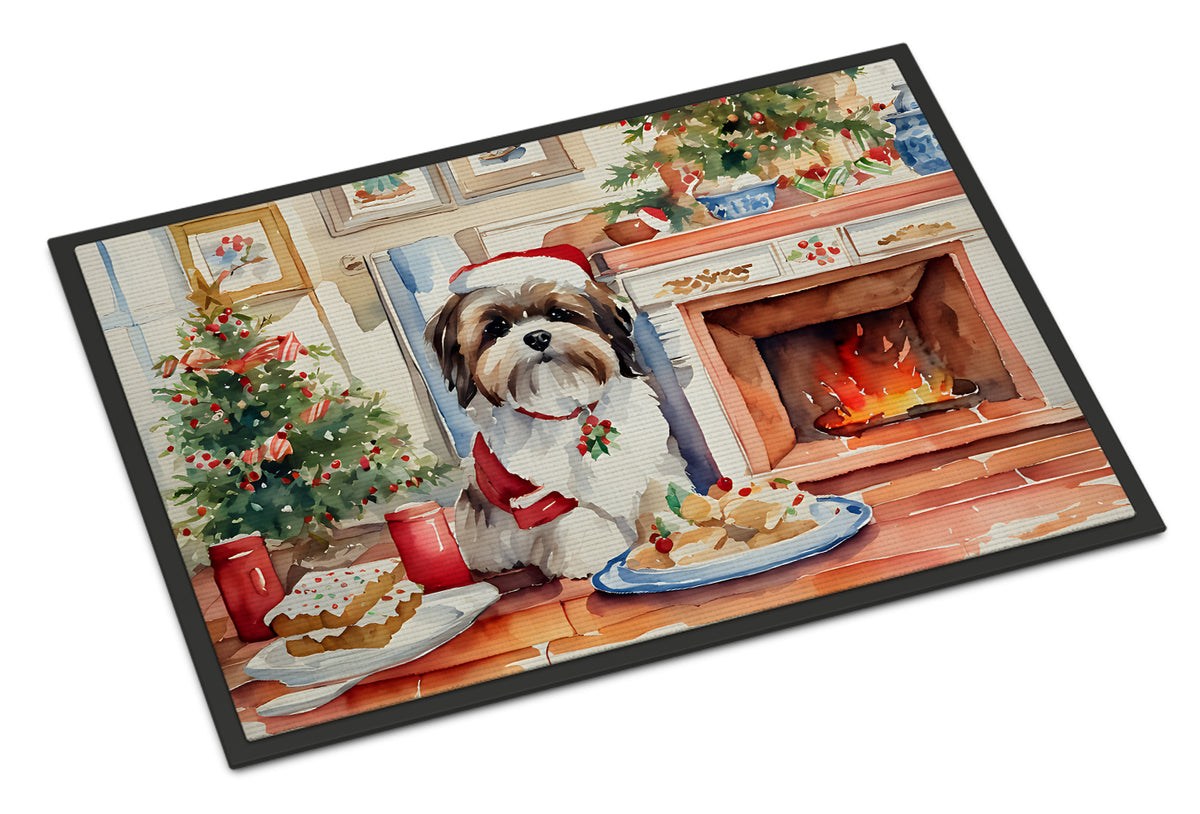 Buy this Lhasa Apso Christmas Cookies Doormat