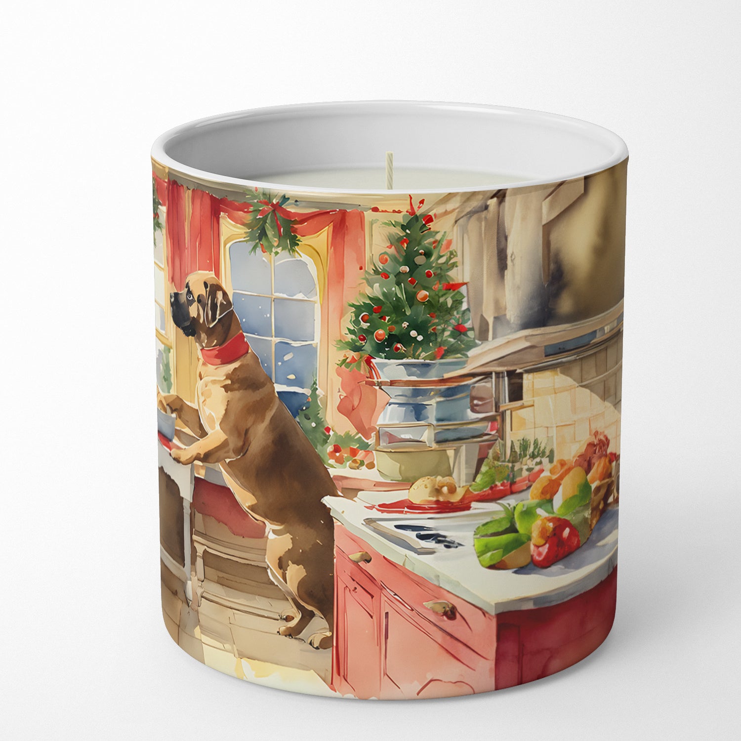 Mastiff Christmas Cookies Decorative Soy Candle
