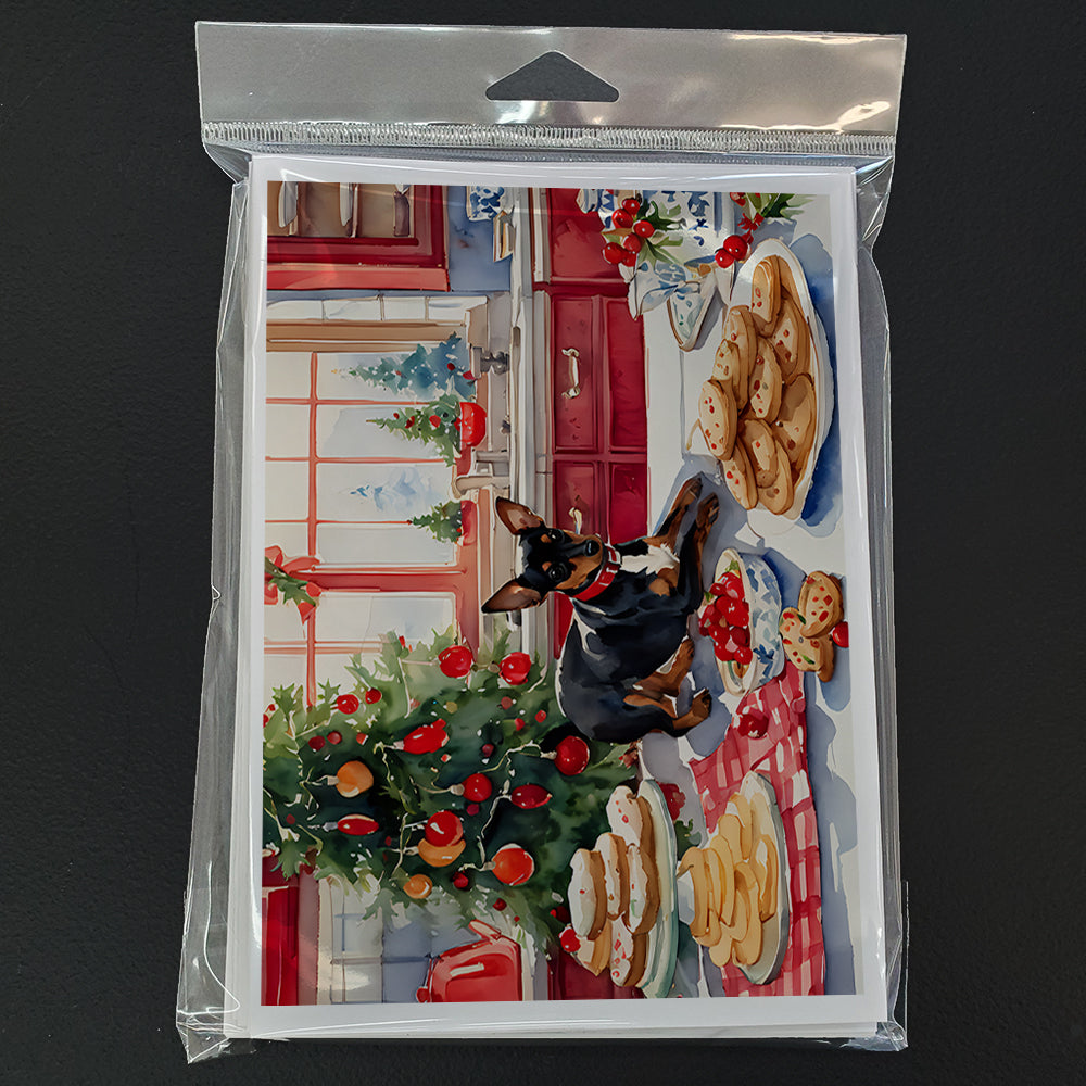 Miniature Pinscher Christmas Cookies Greeting Cards Pack of 8