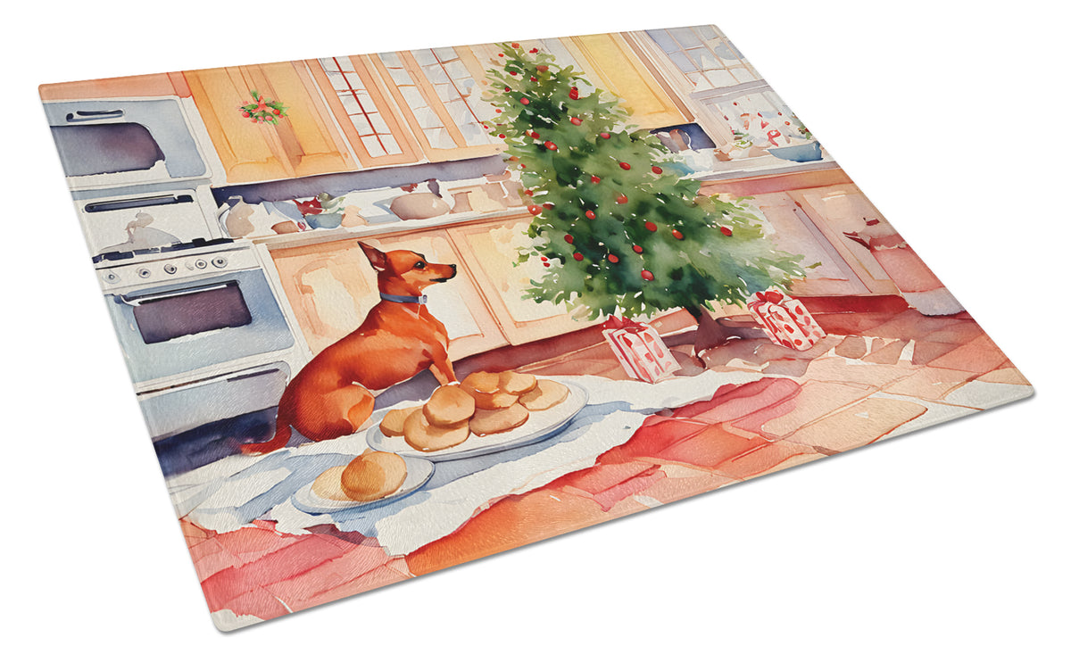 Buy this Miniature Pinscher Christmas Cookies Glass Cutting Board