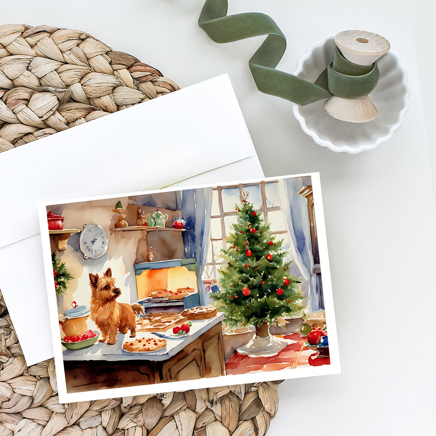 Buy this Norwich Terrier Christmas Cookies Greeting Cards Pack of 8