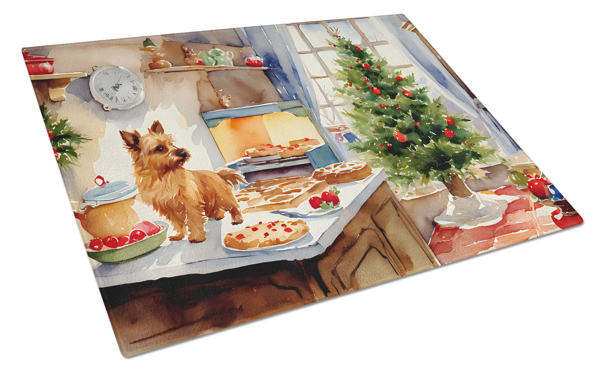 Buy this Norwich Terrier Christmas Cookies Glass Cutting Board