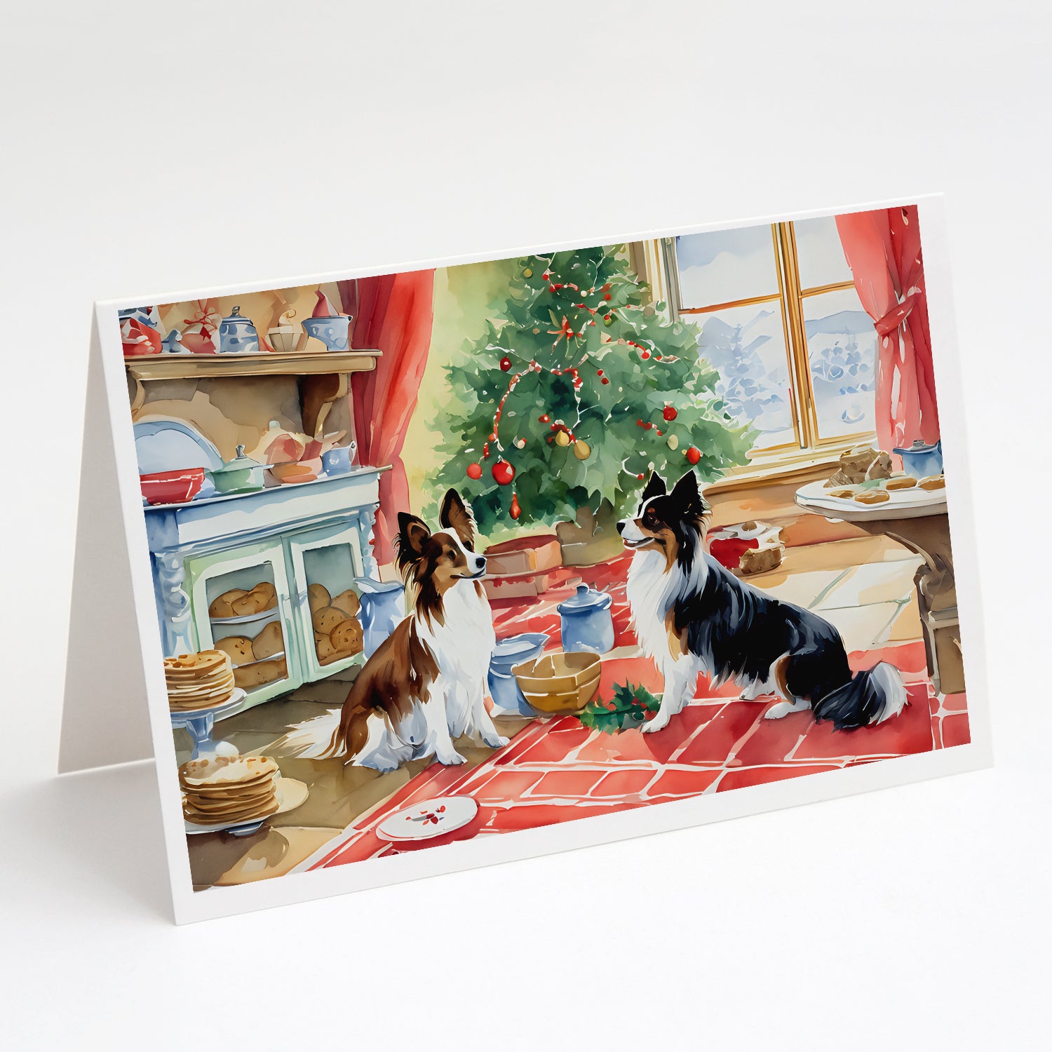 Buy this Papillon Christmas Cookies Greeting Cards Pack of 8