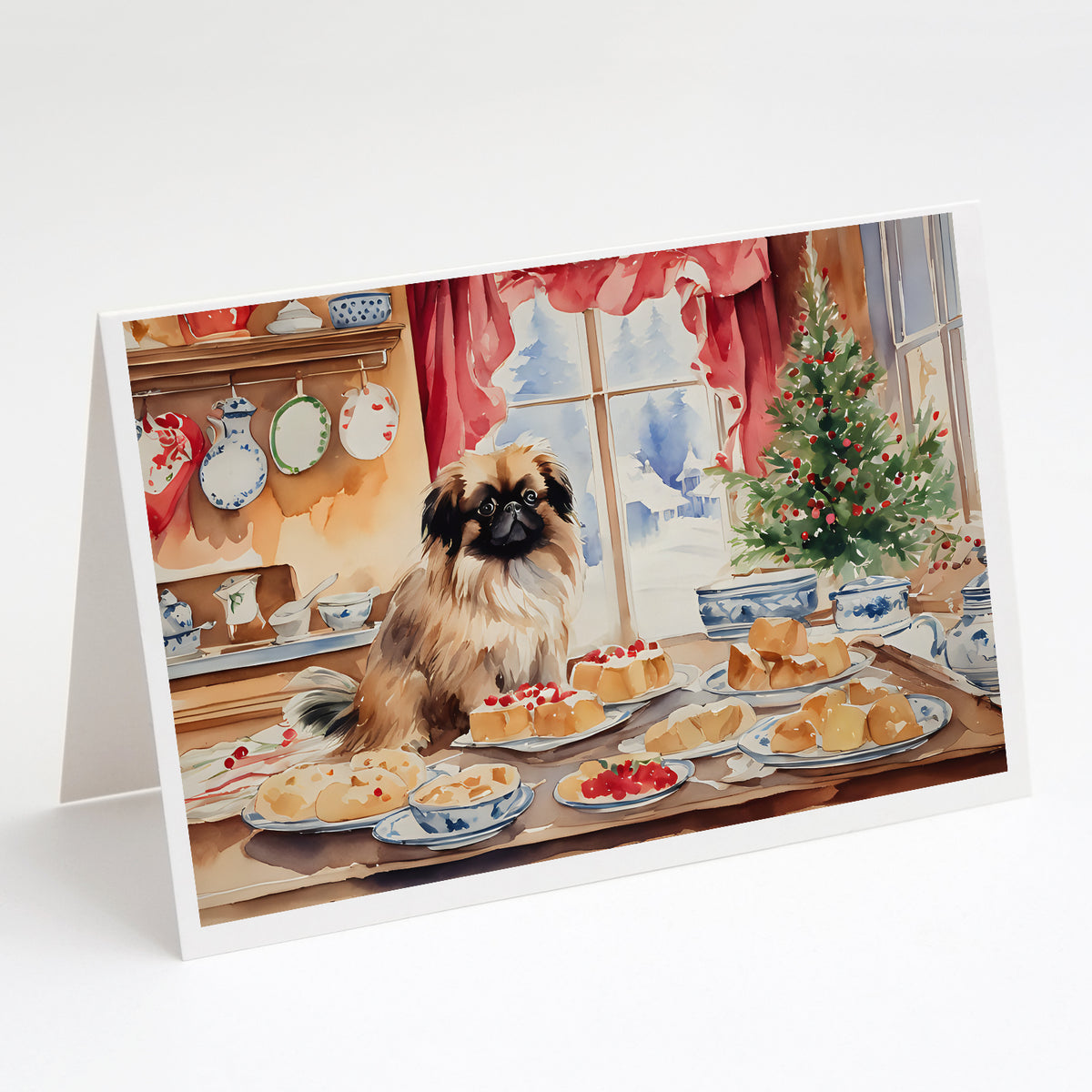 Buy this Pekingese Christmas Cookies Greeting Cards Pack of 8