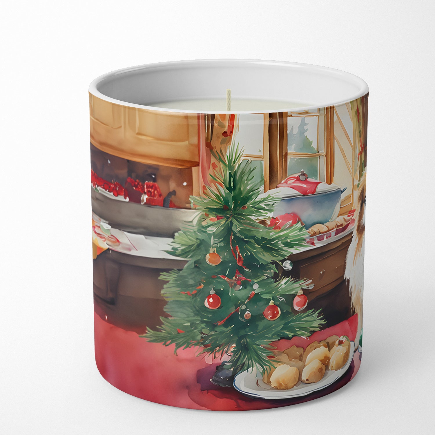 Pekingese Christmas Cookies Decorative Soy Candle