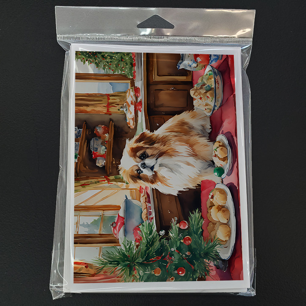 Pekingese Christmas Cookies Greeting Cards Pack of 8