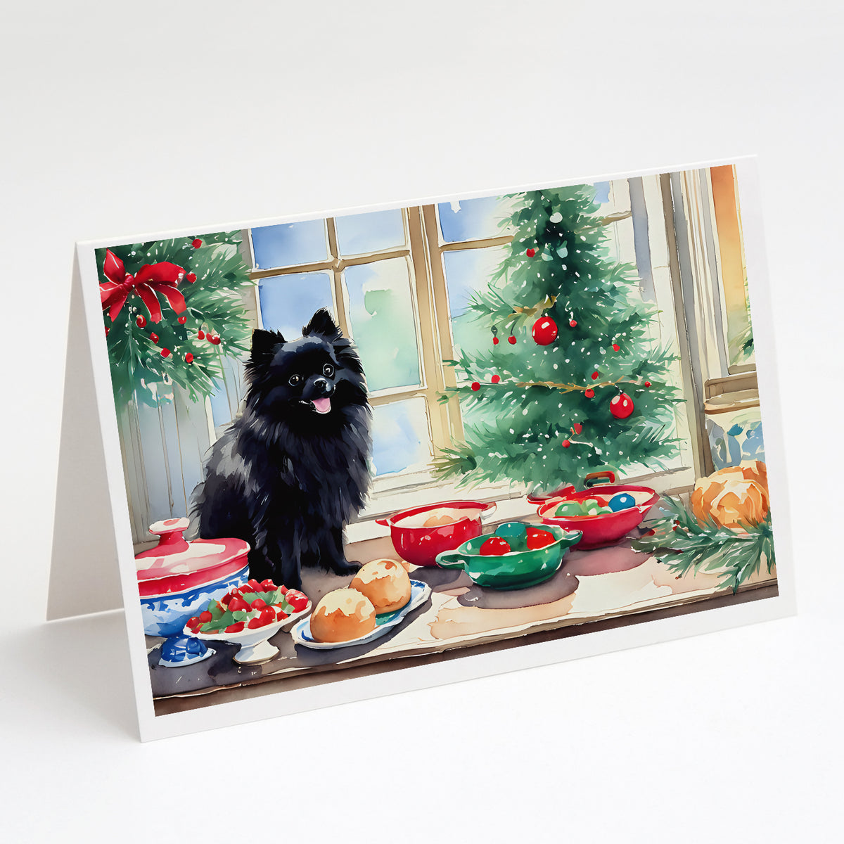 Buy this Pomeranian Christmas Cookies Greeting Cards Pack of 8