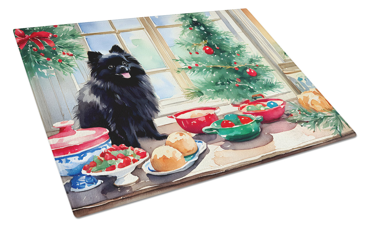 Buy this Pomeranian Christmas Cookies Glass Cutting Board