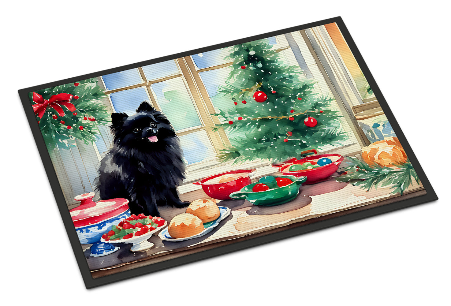 Buy this Pomeranian Christmas Cookies Doormat