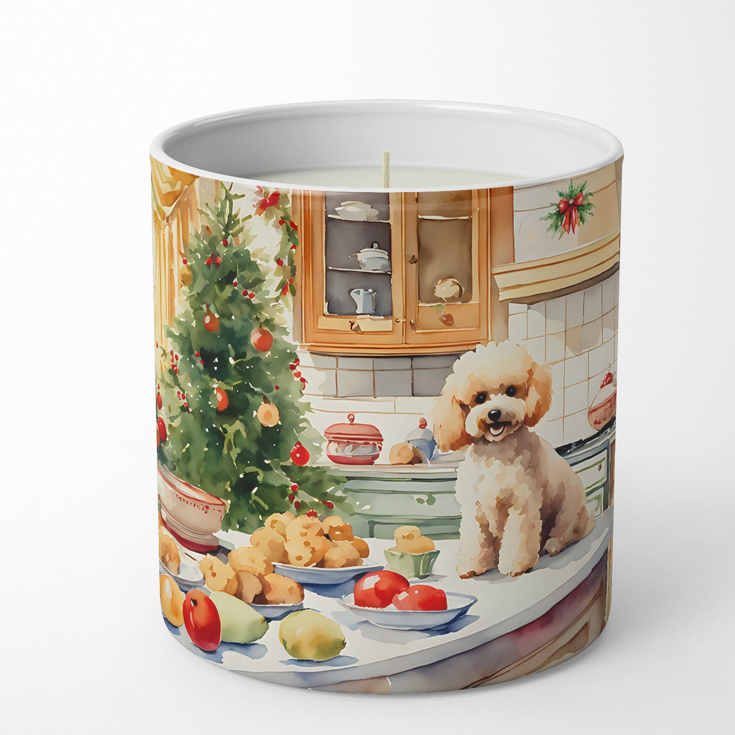 Poodle Christmas Cookies Decorative Soy Candle
