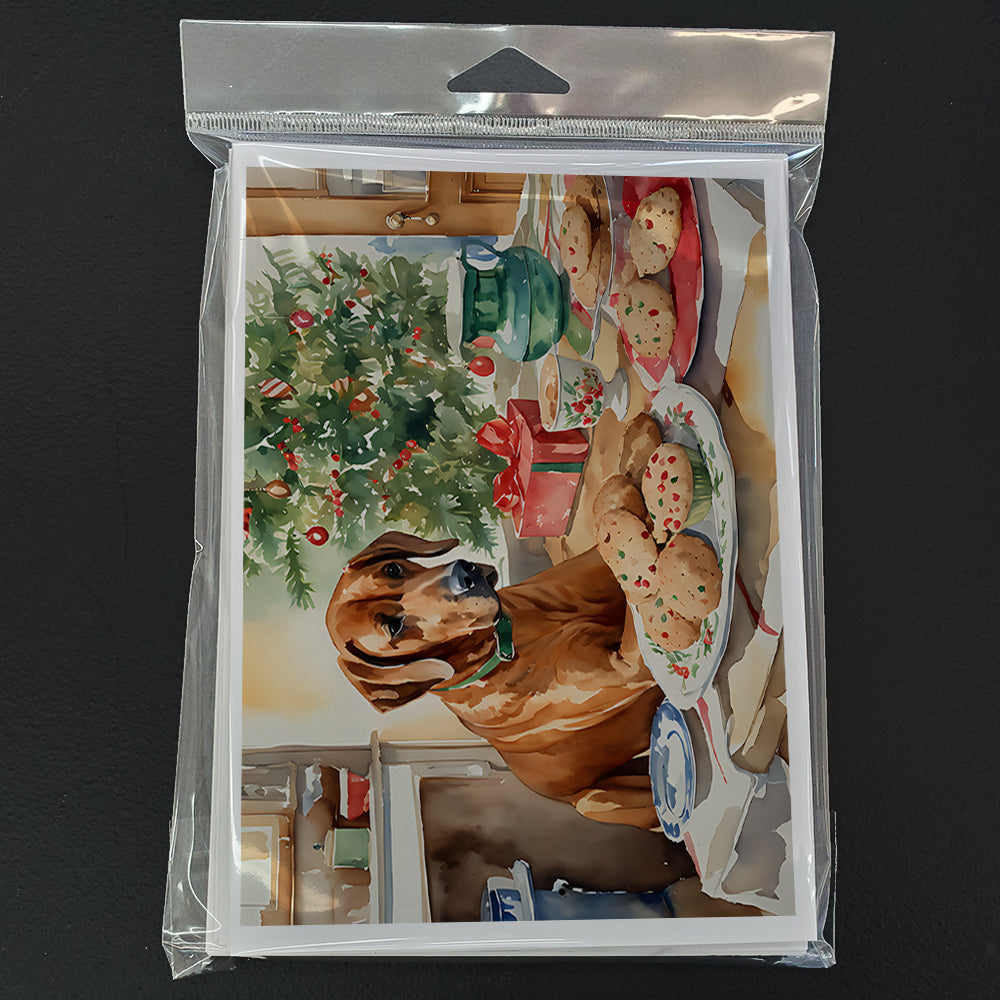 Rhodesian Ridgeback Christmas Cookies Greeting Cards Pack of 8