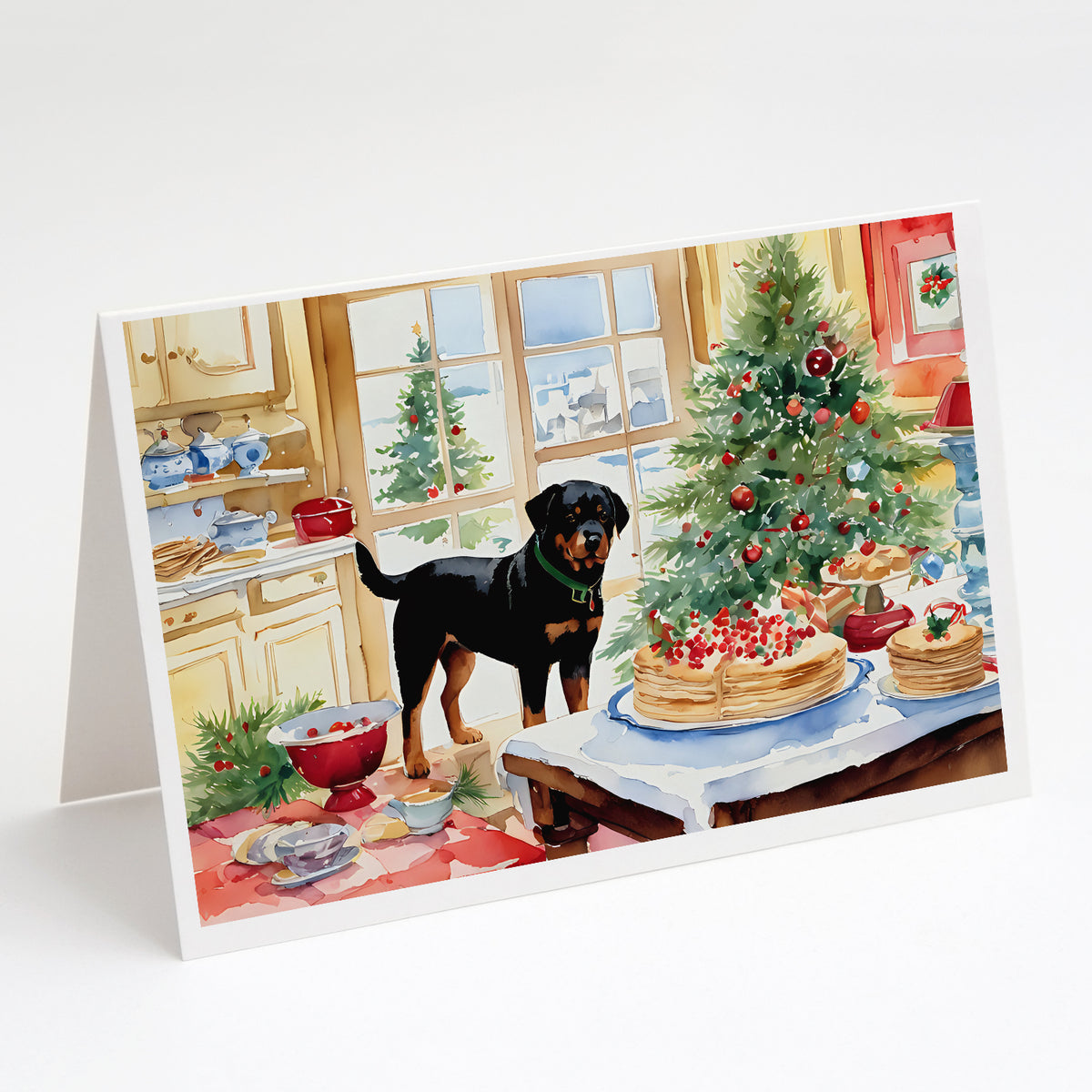 Buy this Rottweiler Christmas Cookies Greeting Cards Pack of 8
