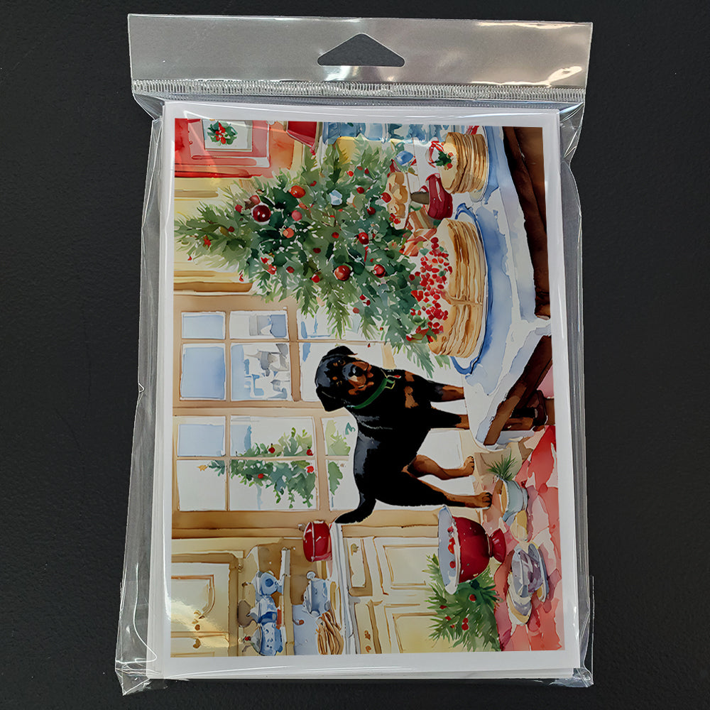 Rottweiler Christmas Cookies Greeting Cards Pack of 8