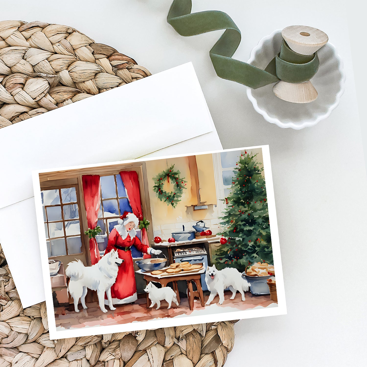 Buy this Samoyed Christmas Cookies Greeting Cards Pack of 8