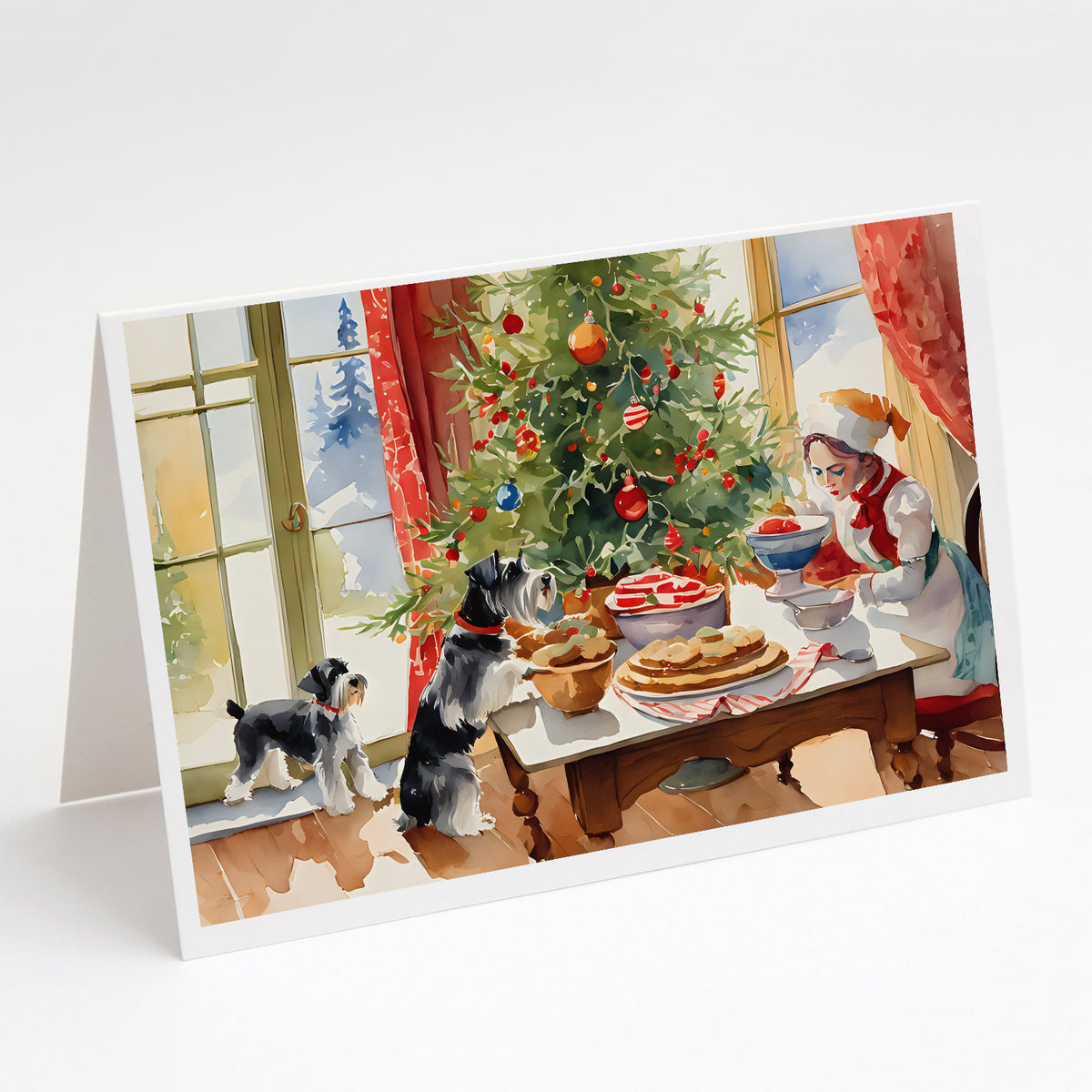 Buy this Schnauzer Christmas Cookies Greeting Cards Pack of 8