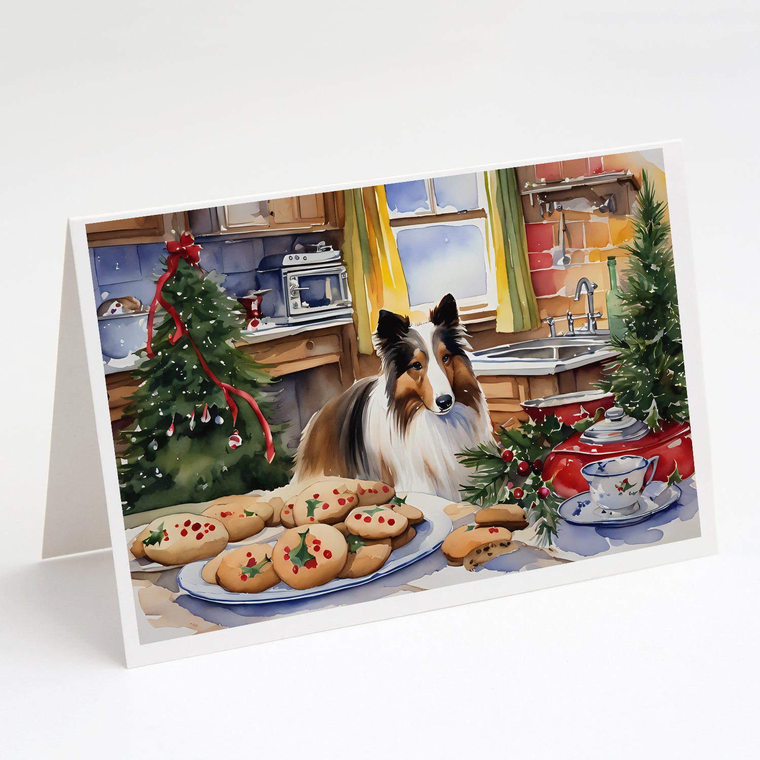Buy this Sheltie Christmas Cookies Greeting Cards Pack of 8