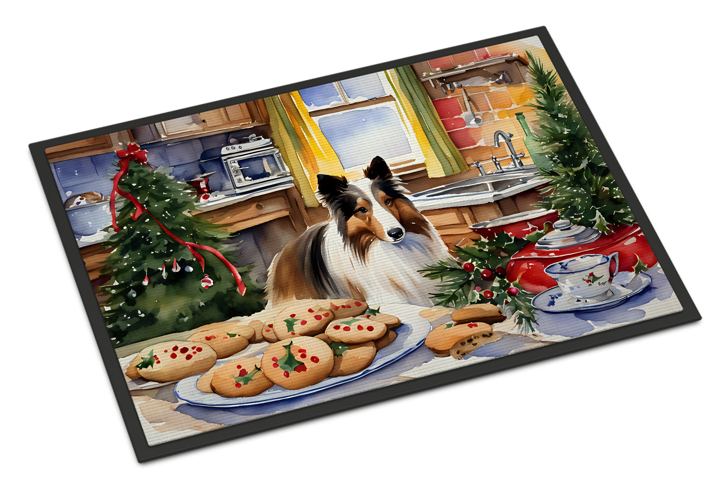 Buy this Sheltie Christmas Cookies Doormat