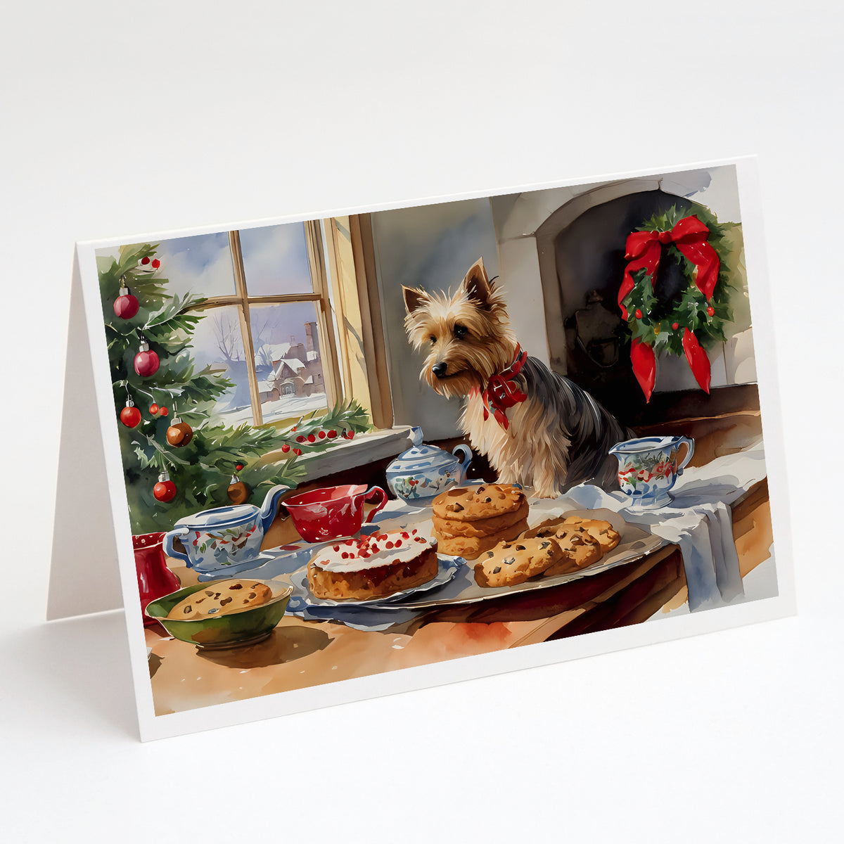 Buy this Silky Terrier Christmas Cookies Greeting Cards Pack of 8