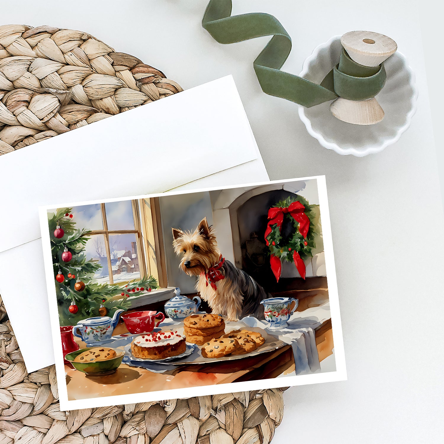 Buy this Silky Terrier Christmas Cookies Greeting Cards Pack of 8
