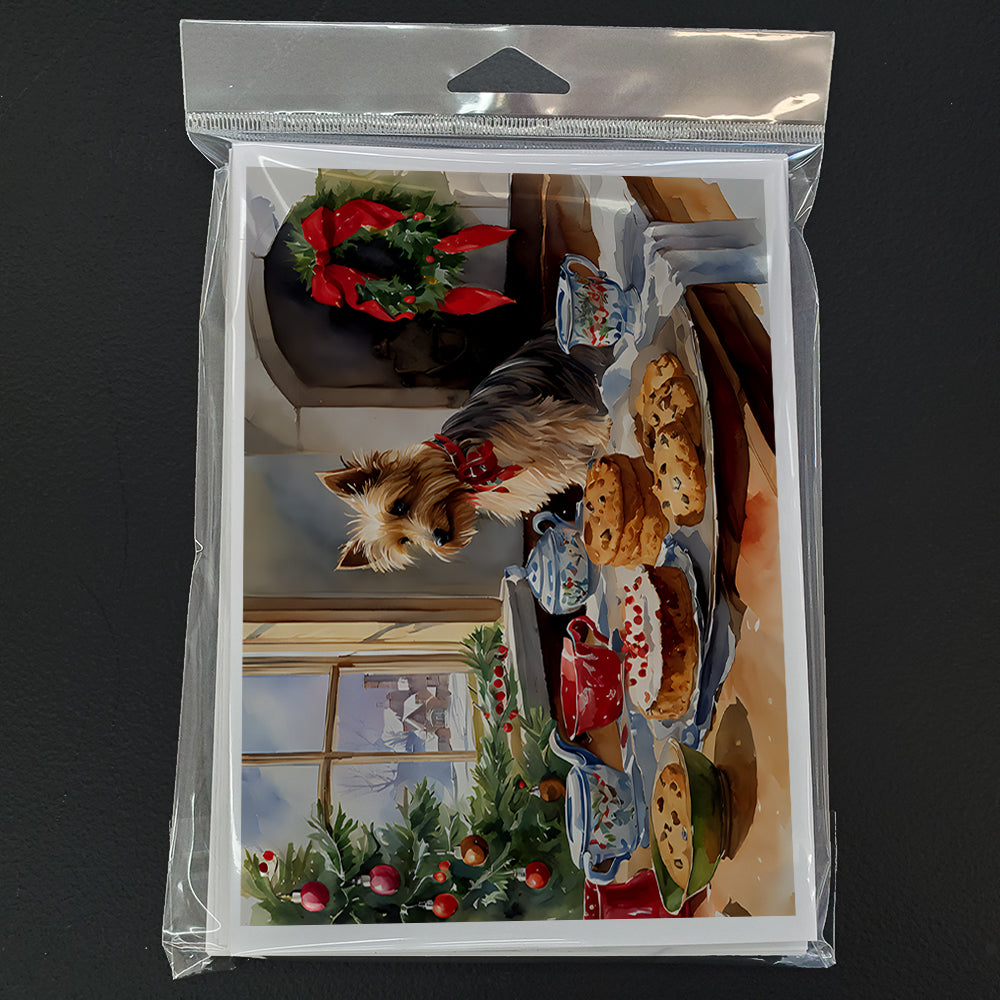 Silky Terrier Christmas Cookies Greeting Cards Pack of 8