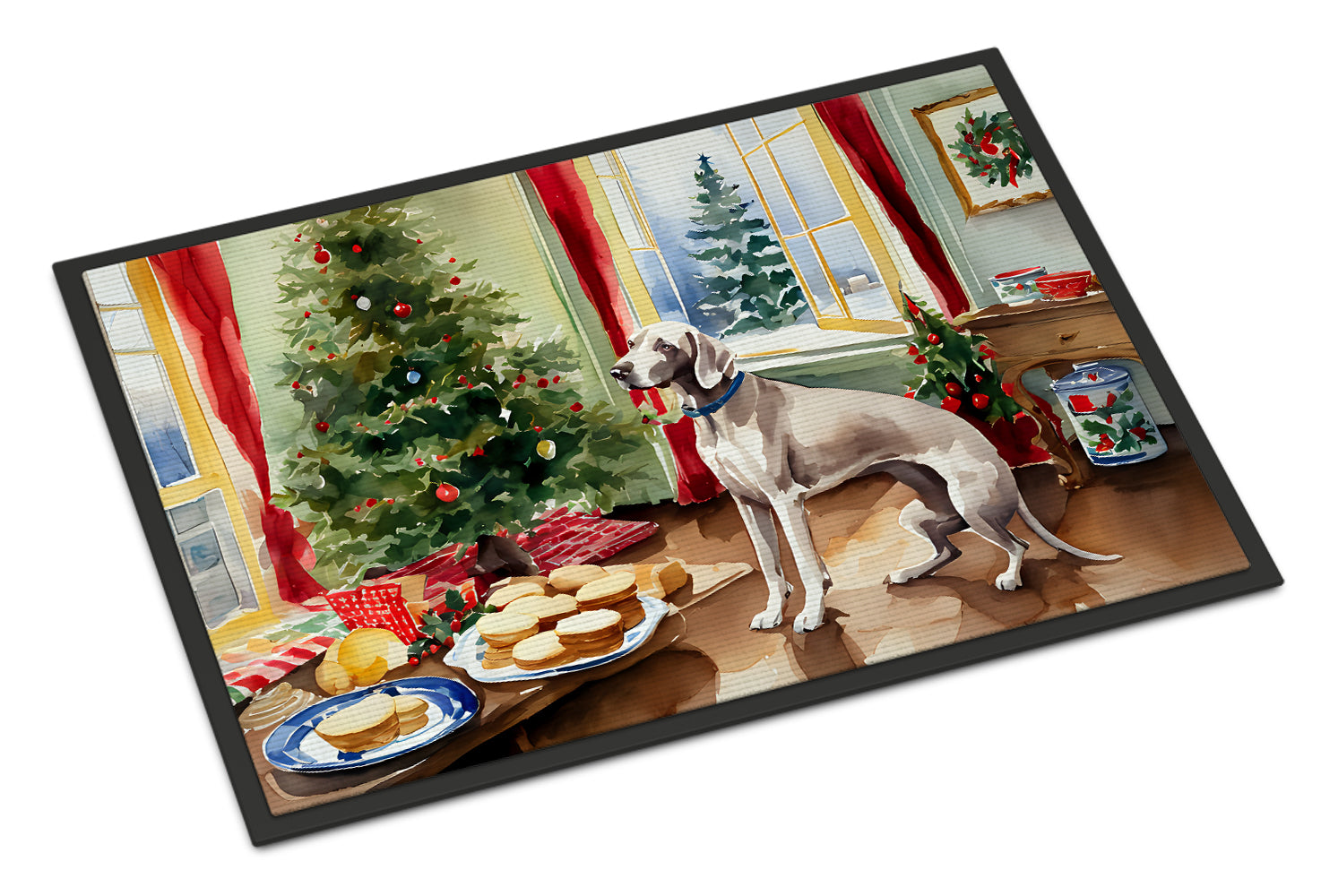 Buy this Weimaraner Christmas Cookies Doormat