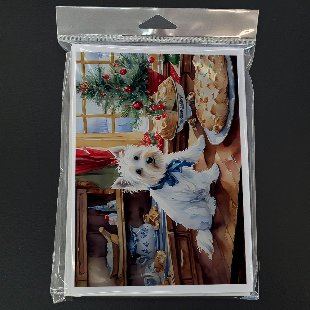 Westie Christmas Cookies Greeting Cards Pack of 8
