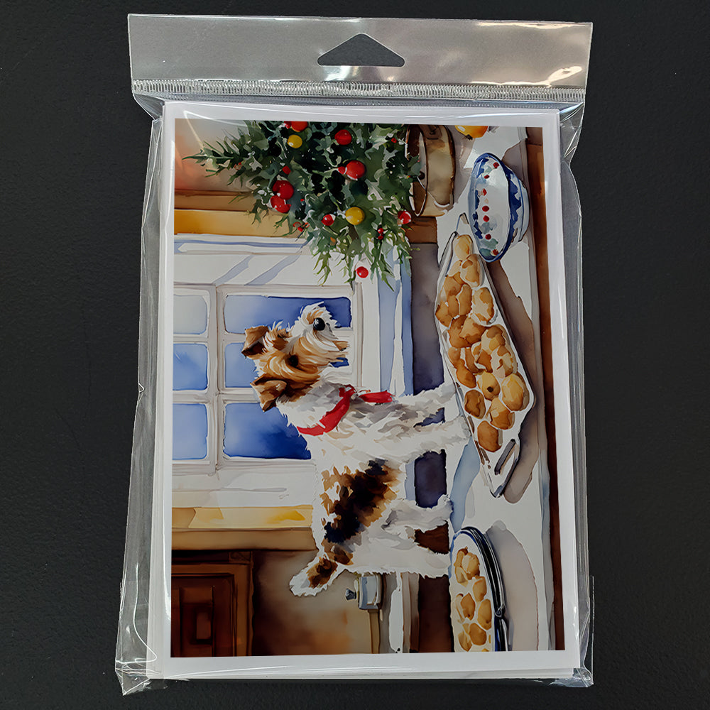 Wire Fox Terrier Christmas Cookies Greeting Cards Pack of 8