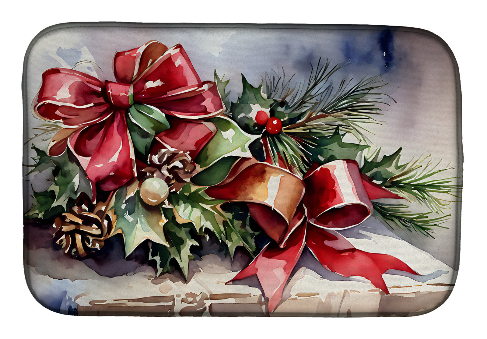 Buy this Christmas Bows & Ribbons Dish Drying Mat