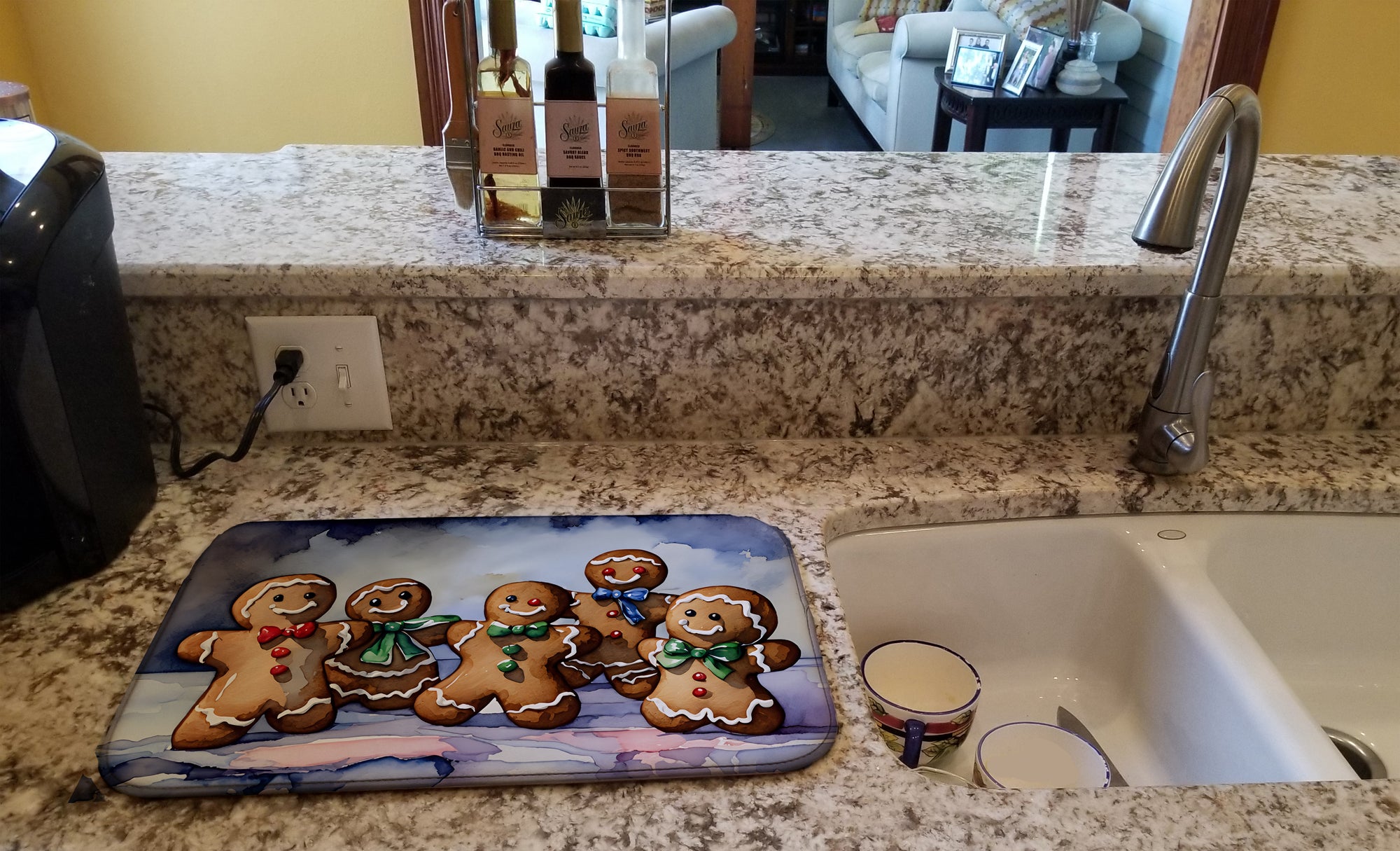 Buy this Christmas Gingerbread Dish Drying Mat