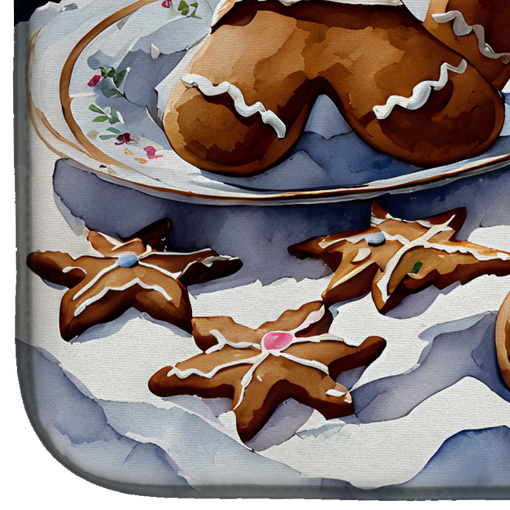 Christmas Gingerbread Dish Drying Mat