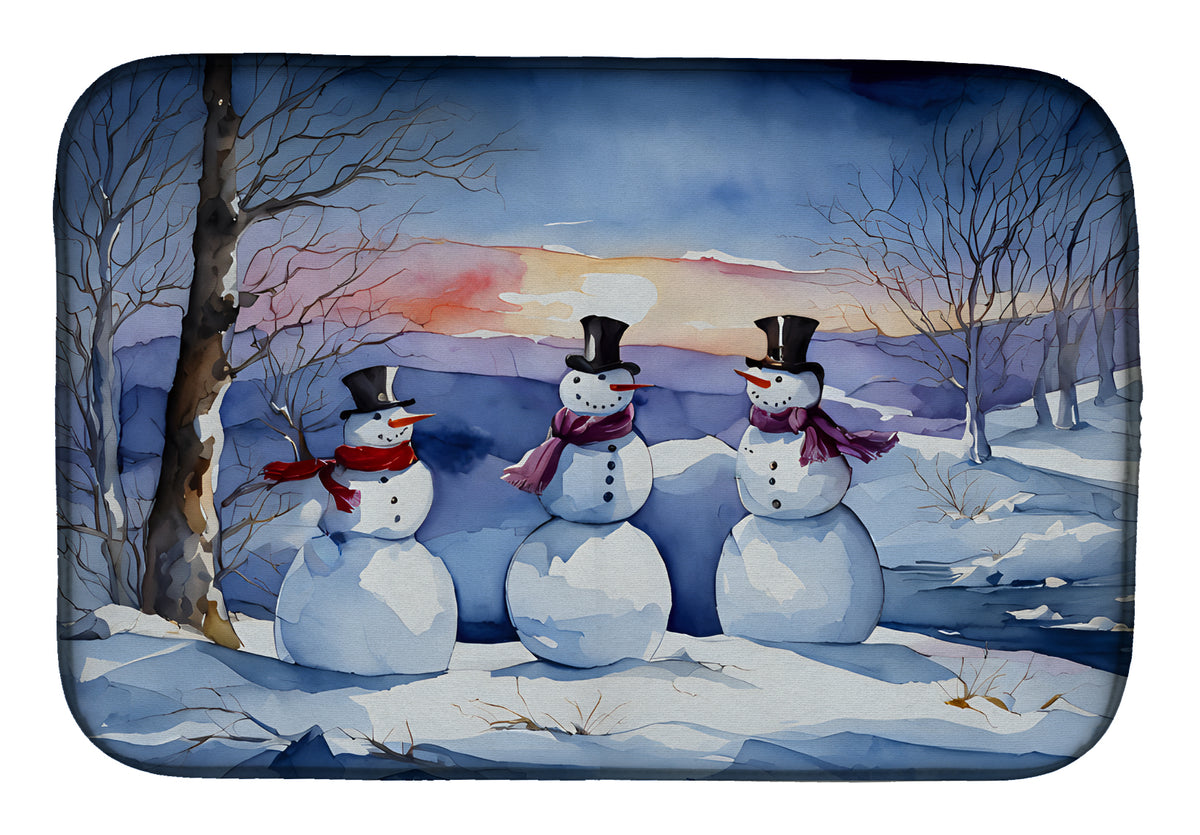 Buy this Christmas Snowmen Dish Drying Mat
