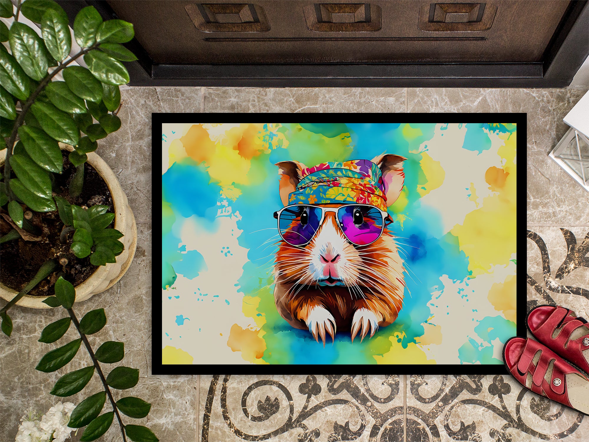Hippie Animal Guinea Pig Doormat