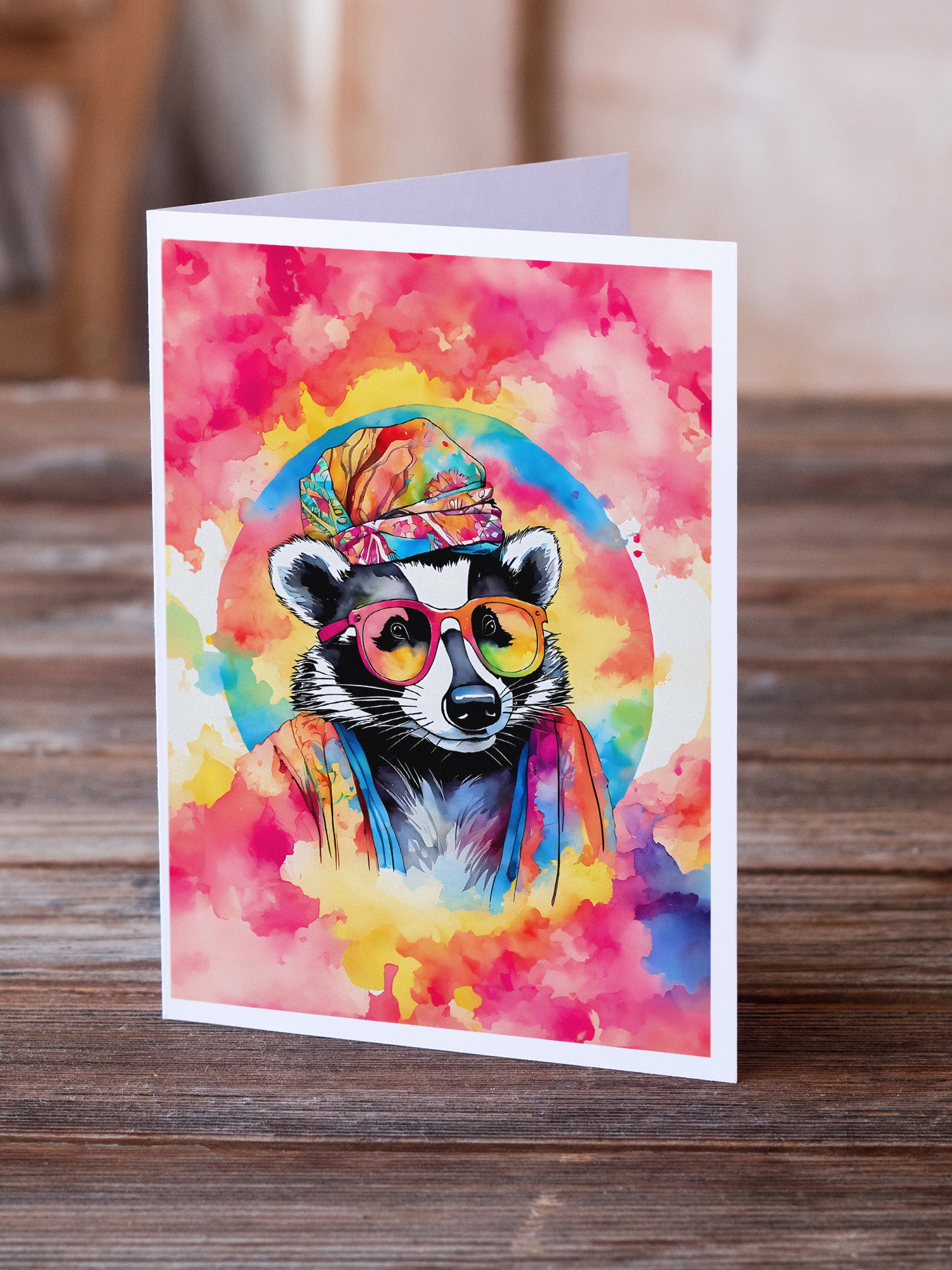 Buy this Hippie Animal Badger Greeting Cards Pack of 8