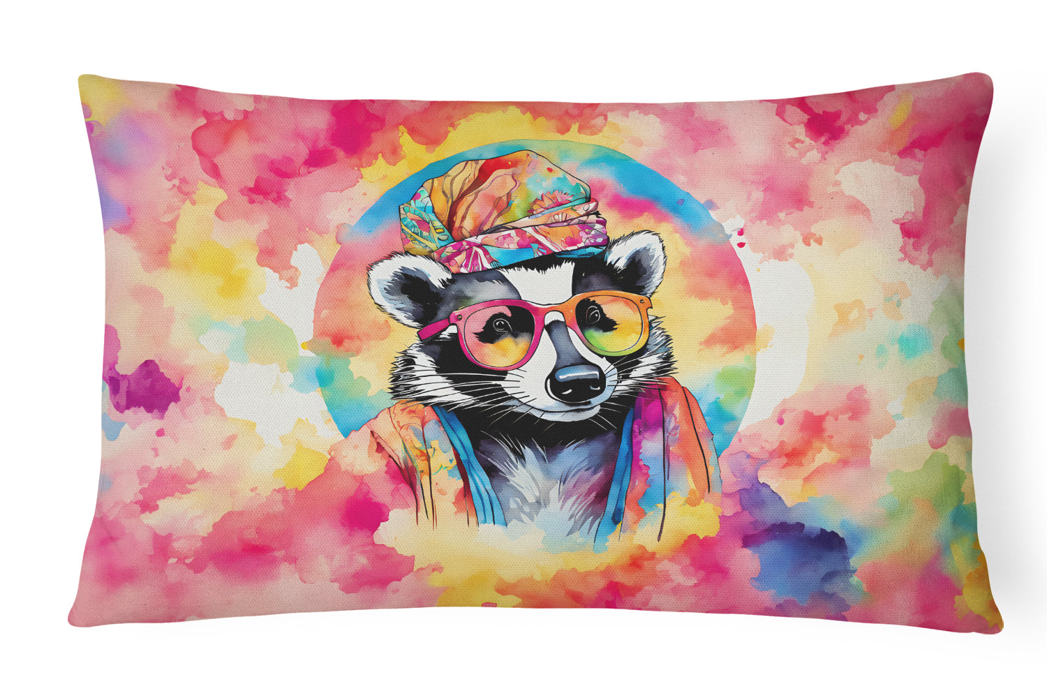 Buy this Hippie Animal Badger Throw Pillow