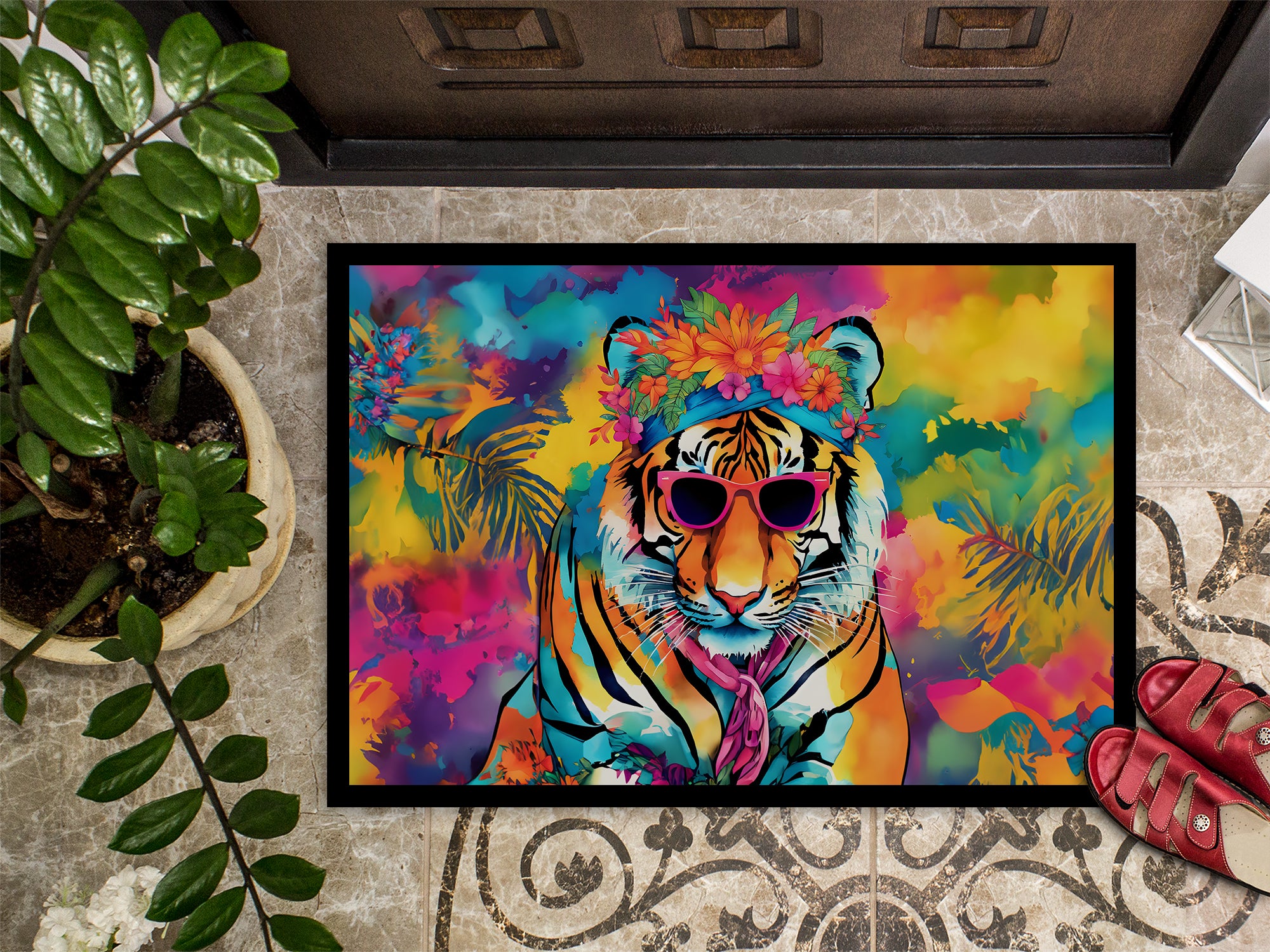 Hippie Animal Bengal Tiger Doormat