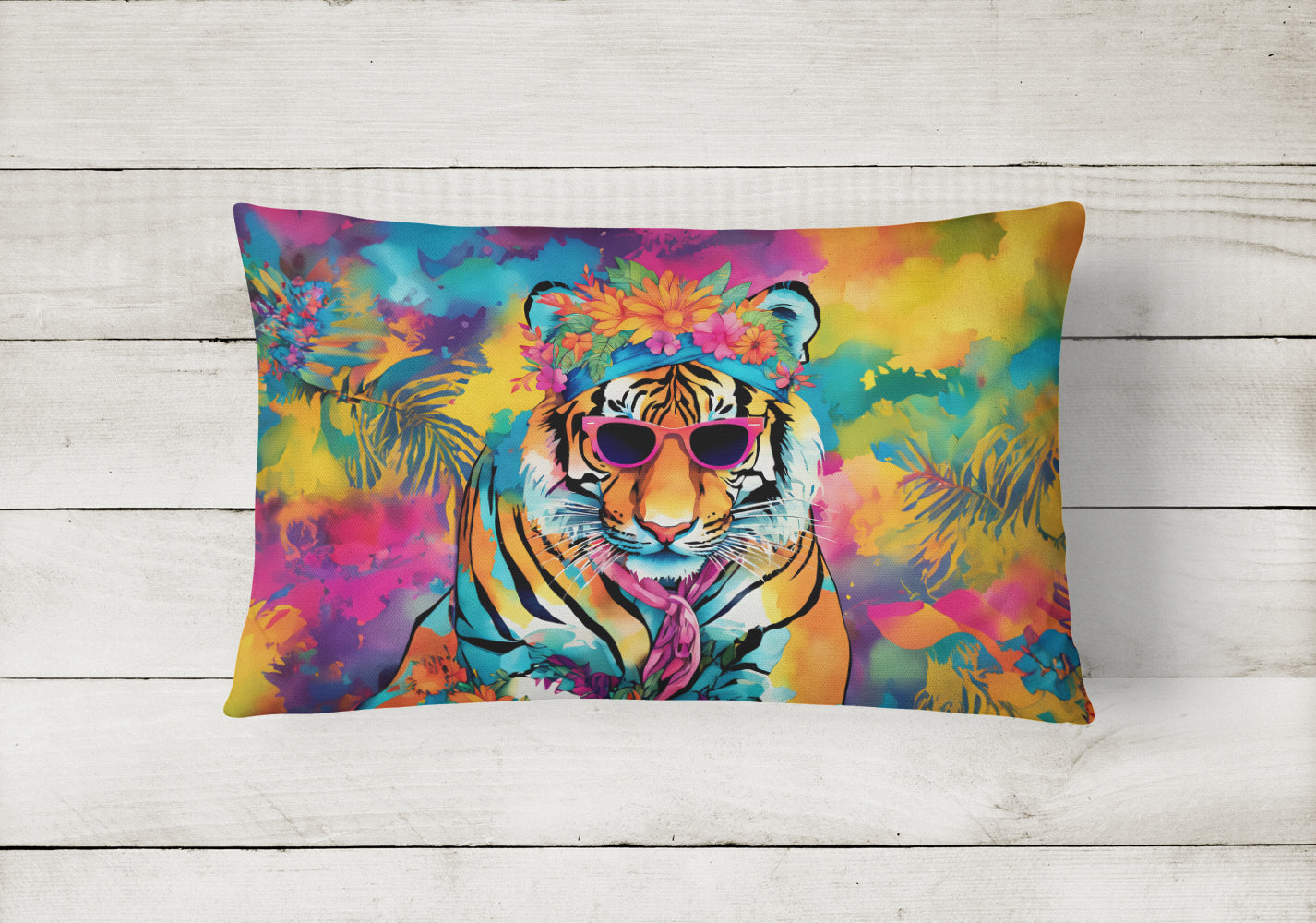 Hippie Animal Bengal Tiger Throw Pillow